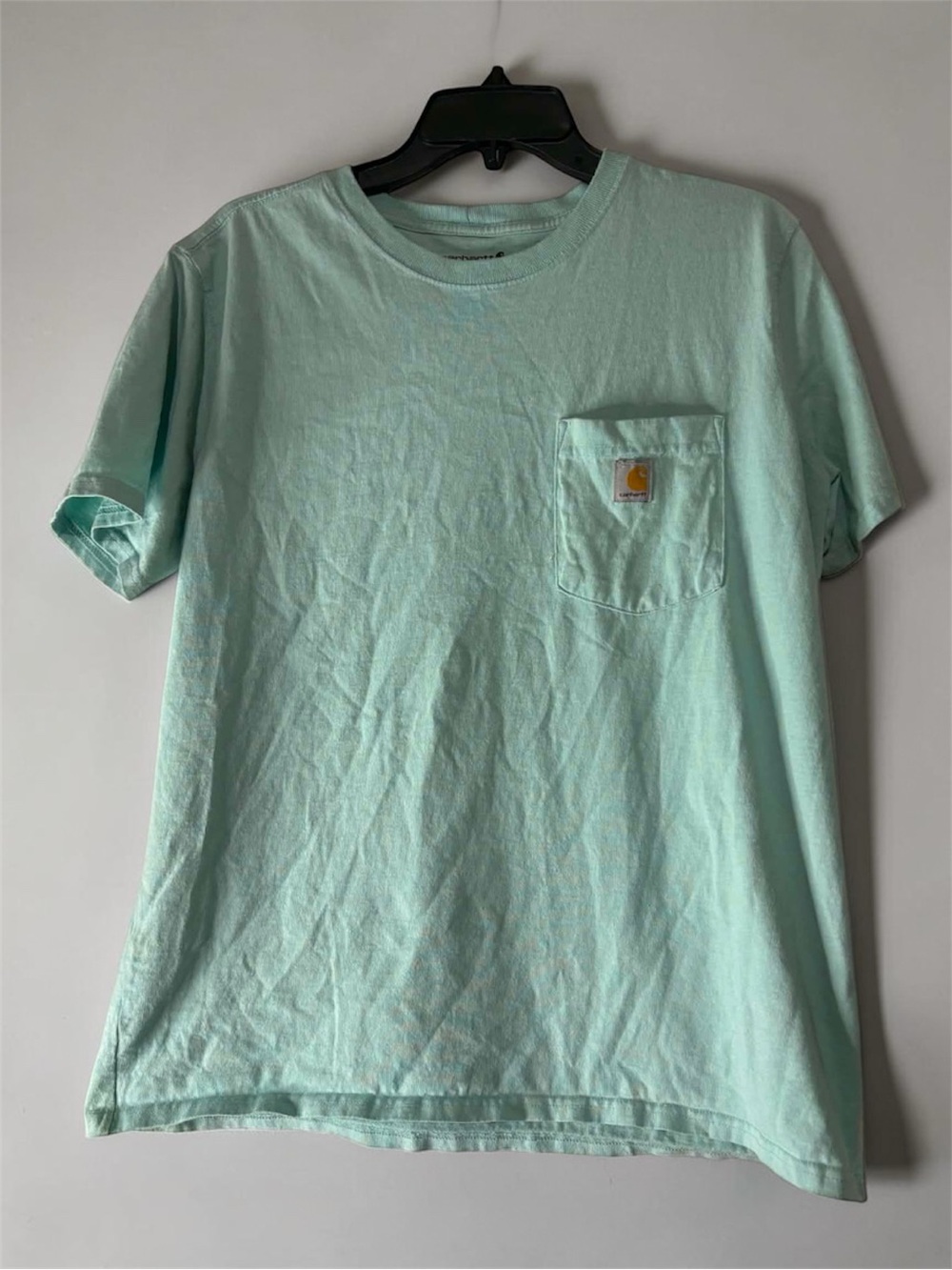 Carhartt Durable Heavy Duty Men’s Loose Fit Pocket T-Shirt in Mint Green size L